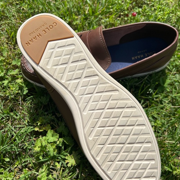 Cole Haan Men's Tan Leather Loafers - Picture 2 of 5